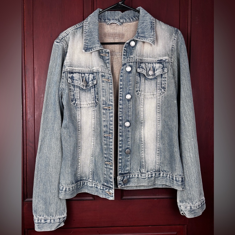 Disneyland Classic Blue Denim Jacket.  Faded Disneyland date night design.